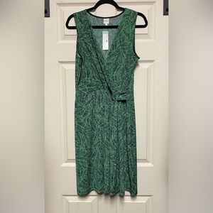 Women’s Kaileigh Faux Wrap Knit Green Dress